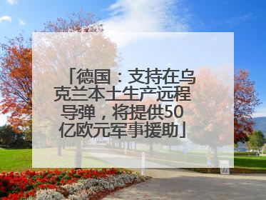 德国：支持在乌克兰本土生产远程导弹，将提供50亿欧元军事援助
