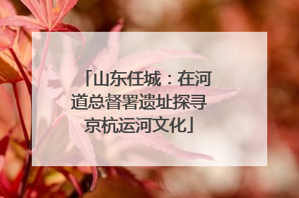 山东任城：在河道总督署遗址探寻京杭运河文化