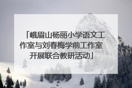 峨眉山杨丽小学语文工作室与刘春梅学前工作室开展联合教研活动