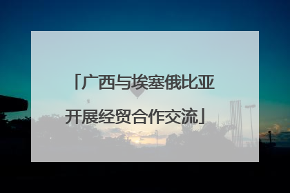 广西与埃塞俄比亚开展经贸合作交流