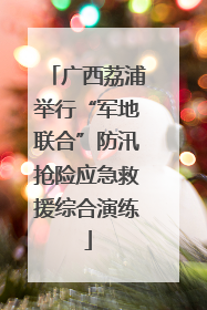 广西荔浦举行“军地联合”防汛抢险应急救援综合演练