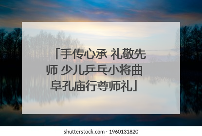 手传心承 礼敬先师 少儿乒乓小将曲阜孔庙行尊师礼