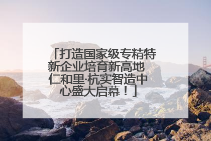 打造国家级专精特新企业培育新高地 仁和里·杭实智造中心盛大启幕！