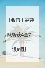 收官！福建队斩获4金7银9铜