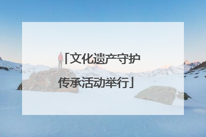 文化遗产守护传承活动举行