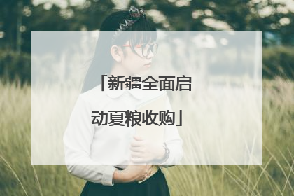 新疆全面启动夏粮收购