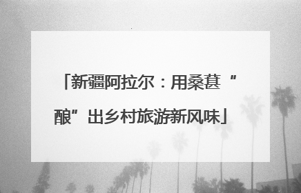 新疆阿拉尔：用桑葚“酿”出乡村旅游新风味