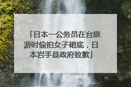 日本一公务员在台旅游时偷拍女子裙底，日本岩手县政府致歉