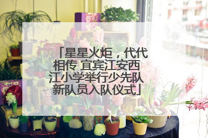 星星火炬，代代相传 宜宾江安西江小学举行少先队新队员入队仪式