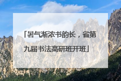 暑气渐浓书韵长，省第九届书法高研班开班