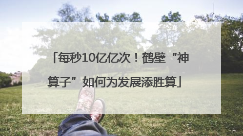 每秒10亿亿次！鹤壁“神算子”如何为发展添胜算