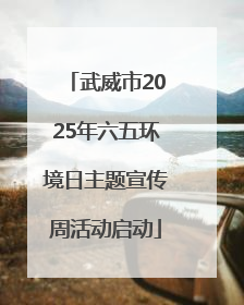 武威市2025年六五环境日主题宣传周活动启动