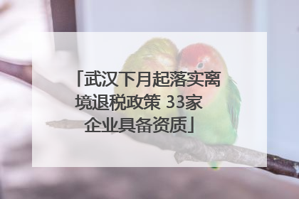 武汉下月起落实离境退税政策 33家企业具备资质