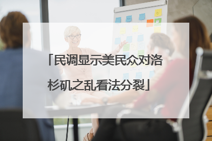 民调显示美民众对洛杉矶之乱看法分裂