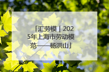 汇劳模｜2025年上海市劳动模范——杨洪山