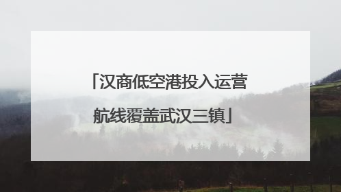 汉商低空港投入运营 航线覆盖武汉三镇