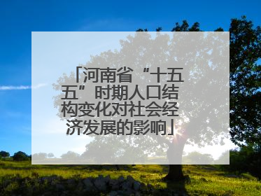 河南省“十五五”时期人口结构变化对社会经济发展的影响