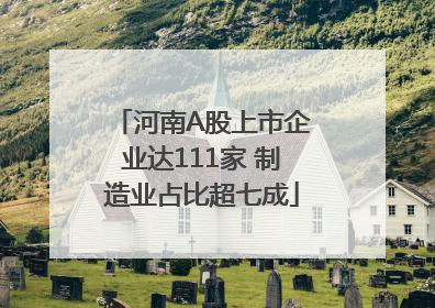 河南A股上市企业达111家 制造业占比超七成