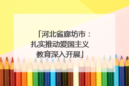 河北省廊坊市：扎实推动爱国主义教育深入开展