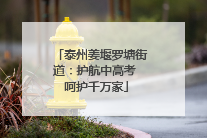 泰州姜堰罗塘街道：护航中高考 呵护千万家