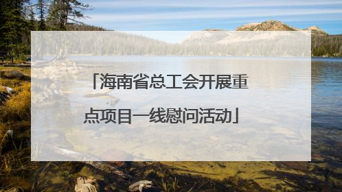 海南省总工会开展重点项目一线慰问活动