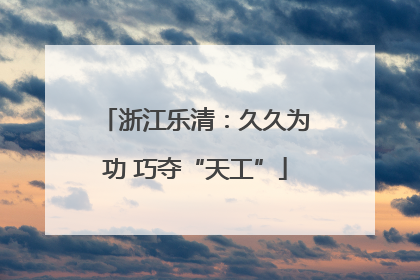 浙江乐清：久久为功 巧夺“天工”