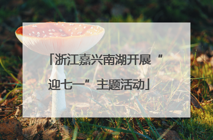 浙江嘉兴南湖开展“迎七一”主题活动