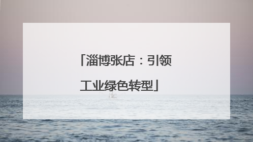 淄博张店：引领工业绿色转型