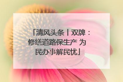 清风头条丨双牌：修缮道路保生产 为民办事解民忧