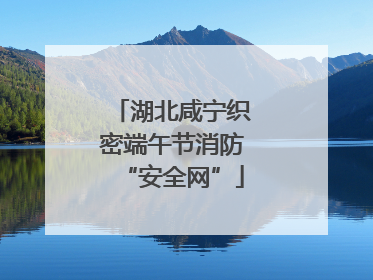 湖北咸宁织密端午节消防“安全网”