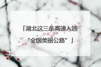 湖北这三条高速入选“全国美丽公路”