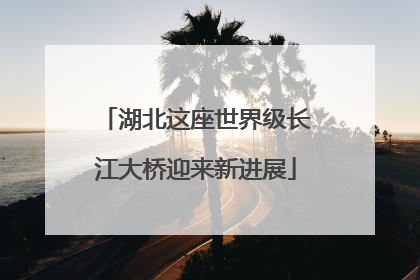 湖北这座世界级长江大桥迎来新进展