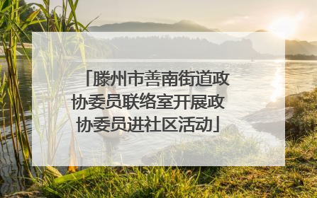 滕州市善南街道政协委员联络室开展政协委员进社区活动