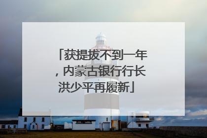 获提拔不到一年，内蒙古银行行长洪少平再履新