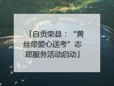 自贡荣县：“黄丝带爱心送考”志愿服务活动启动