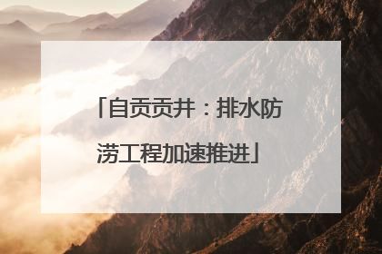 自贡贡井：排水防涝工程加速推进