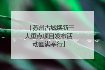 苏州古城焕新三大重点项目发布活动圆满举行