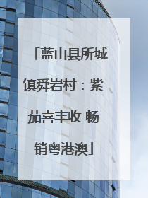 蓝山县所城镇舜岩村：紫茄喜丰收 畅销粤港澳
