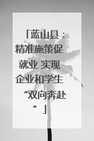 蓝山县:精准施策促就业 实现企业和学生“双向奔赴”