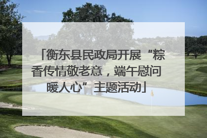 衡东县民政局开展“粽香传情敬老意，端午慰问暖人心”主题活动