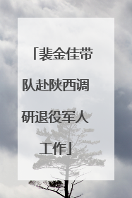 裴金佳带队赴陕西调研退役军人工作