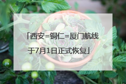 西安=铜仁=厦门航线于7月1日正式恢复