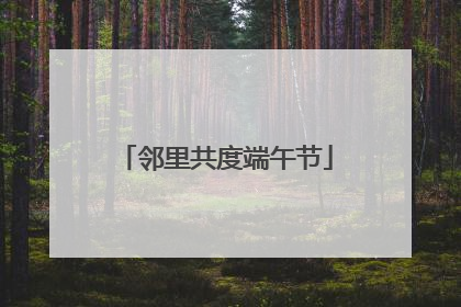 邻里共度端午节