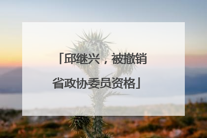邱继兴，被撤销省政协委员资格