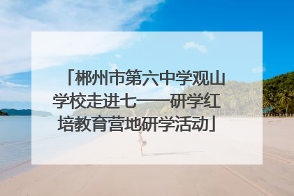 郴州市第六中学观山学校走进七一一研学红培教育营地研学活动