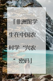 非洲留学生在中国农村学“兴农”密码