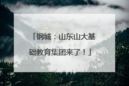 钢城：山东山大基础教育集团来了！