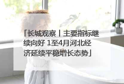 长城观察丨主要指标继续向好 1至4月河北经济延续平稳增长态势