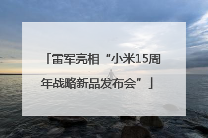 雷军亮相“小米15周年战略新品发布会”