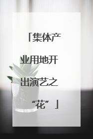 集体产业用地开出演艺之“花”